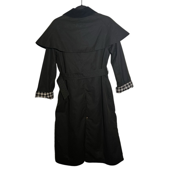 Barbour by Alexachung Trudie  Green Waxed Long Coat Jacket US 8 - Picture 3 of 16